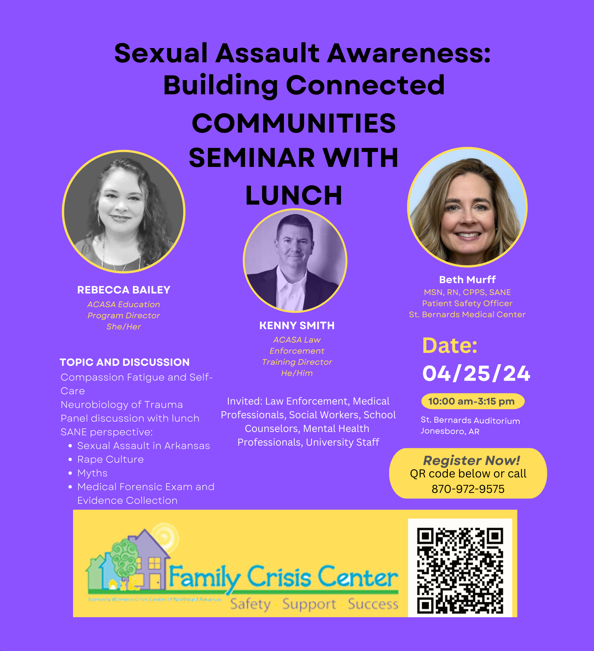 Sexual Assault Awareness Building Connected Communities Seminar